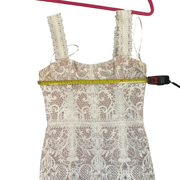 Bronx and Banco Tiffany Lace Midi Dress White Size M - Picture 12 of 15